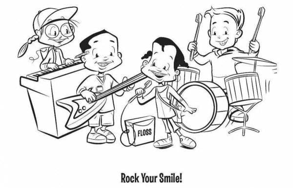 Музыкант раскраска для детей