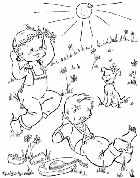 Раскраска. Лето