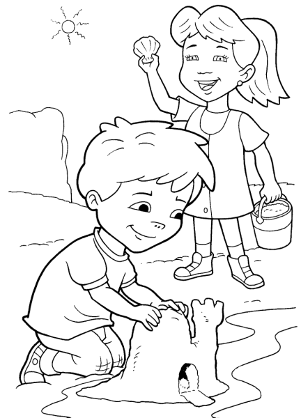 Дети раскраска для детей