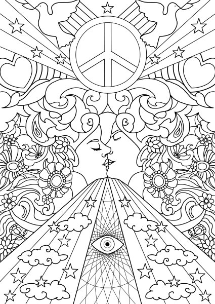 Раскраски хиппи