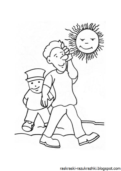Жарко раскраска для детей