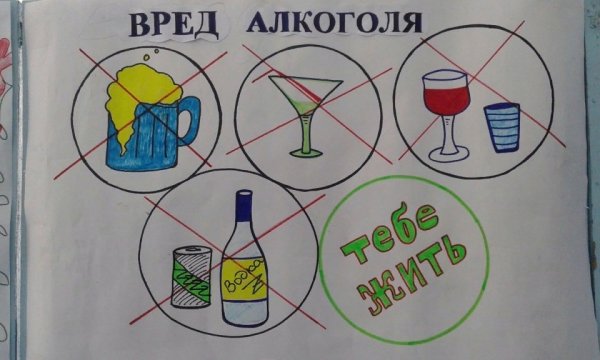 Рисунок на тему алкоголизм