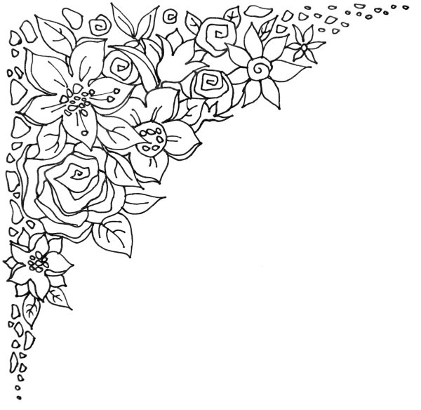 Цветочные узоры карандашом