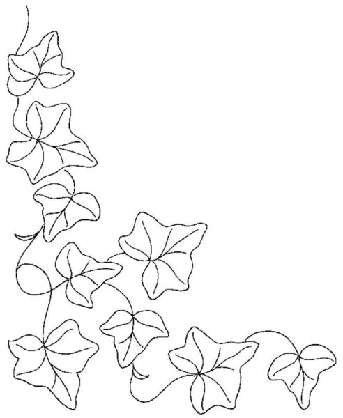 Вьющиеся цветы трафарет