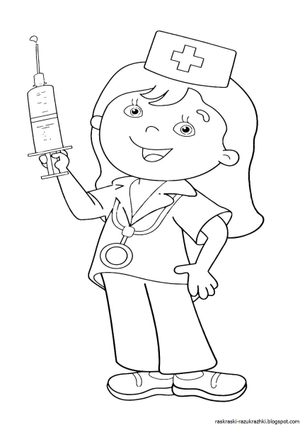 Раскраска медсестра
