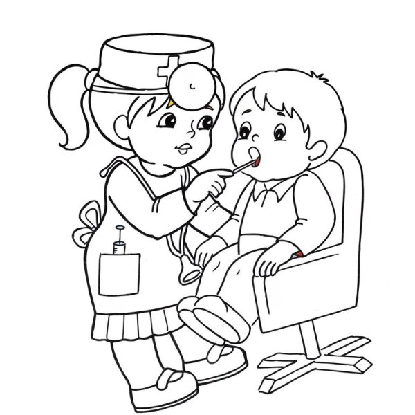 Раскраска для детей достор