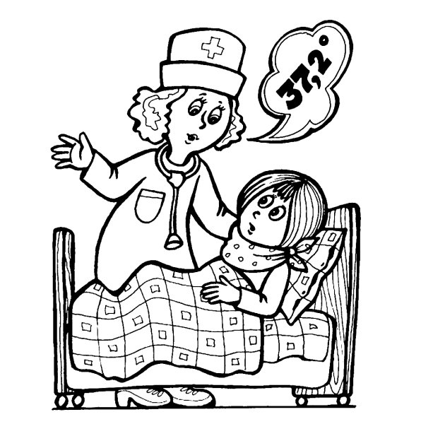 Раскраска профессия врач