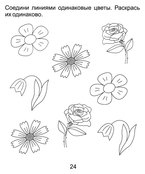 Задания на тему цветы для дошкольников