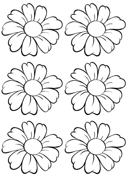 Трафарет цветка Ромашка