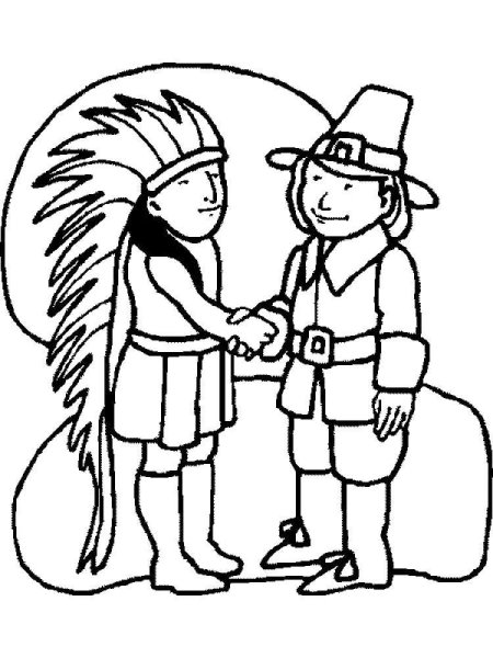 Индеец раскраска для детей