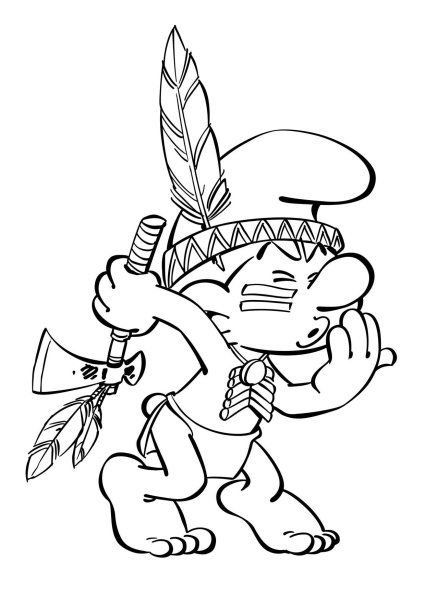 Индейцы. Раскраска