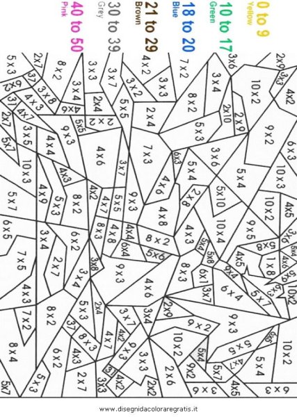 Математические раскраски сложные