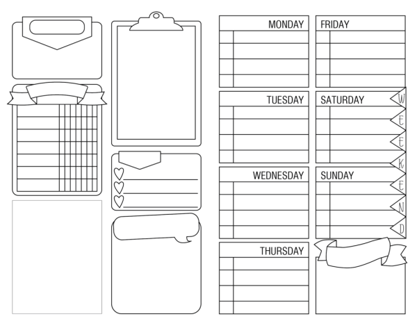 Распечатки для ежедневника