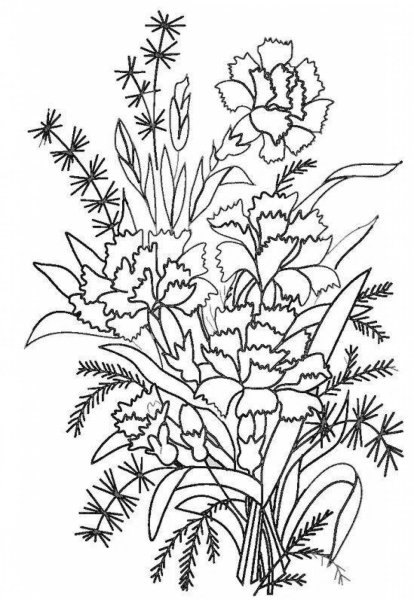 Цветы. Раскраска