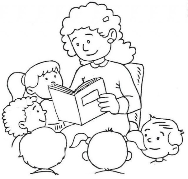 Раскраска. В детском саду