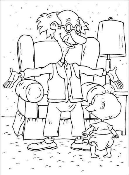 С днем рождения дедуля раскраска