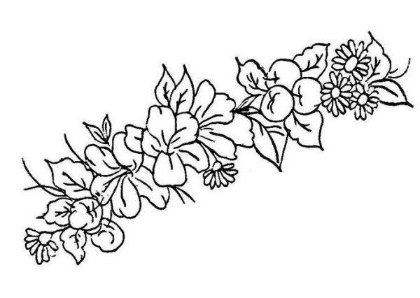 Раскраски узоры из цветов