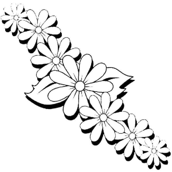 Трафареты украшений цветы