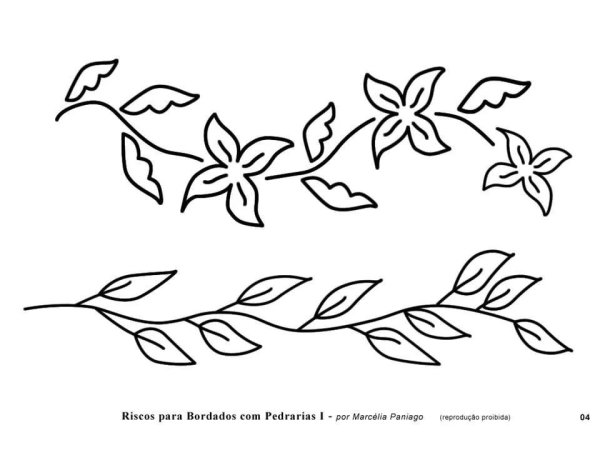 Орнамент в полосе растительный легкий