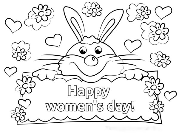 Women's Day раскраска