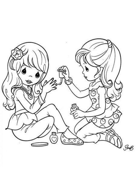 Подружки раскраска для детей