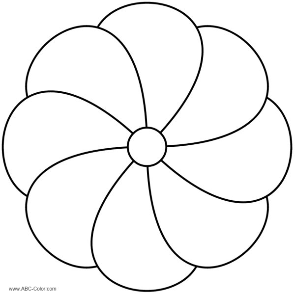 Большой цветок раскраска