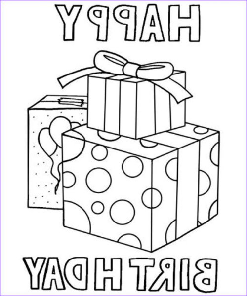 Раскраска подарок папе на день рождения