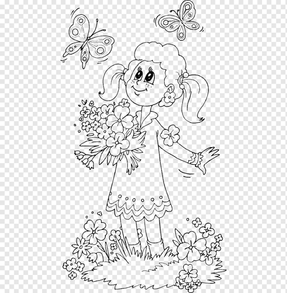 Раскраски для девочек лето