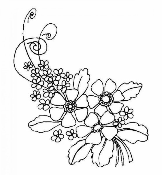 Цветочки украшения раскраска