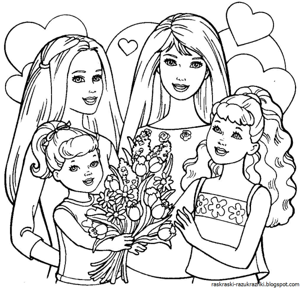 Раскраска мама