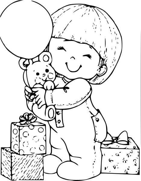 С днем рождения раскраска для детей