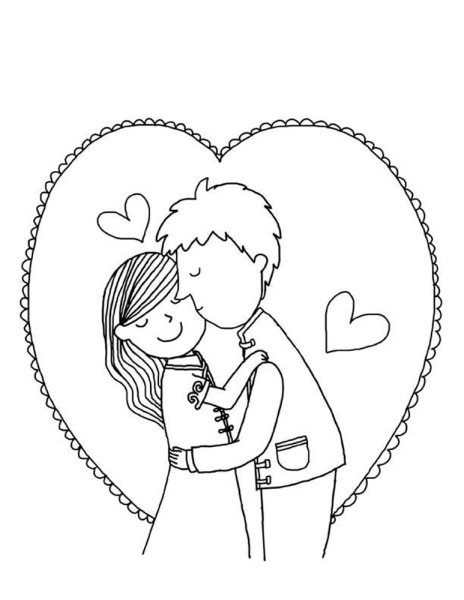 Раскраска любовь