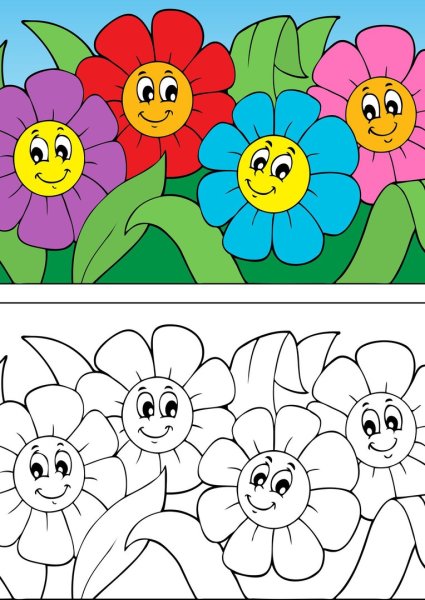 Раскрась по образцу