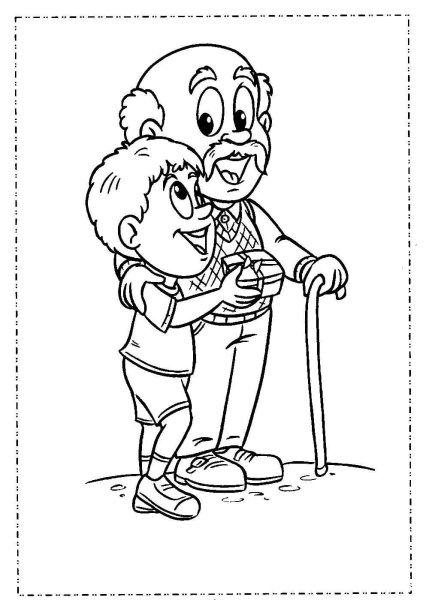 Рисунок деду на день рождения от внука