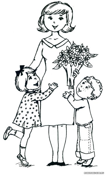Раскраска ко Дню матери
