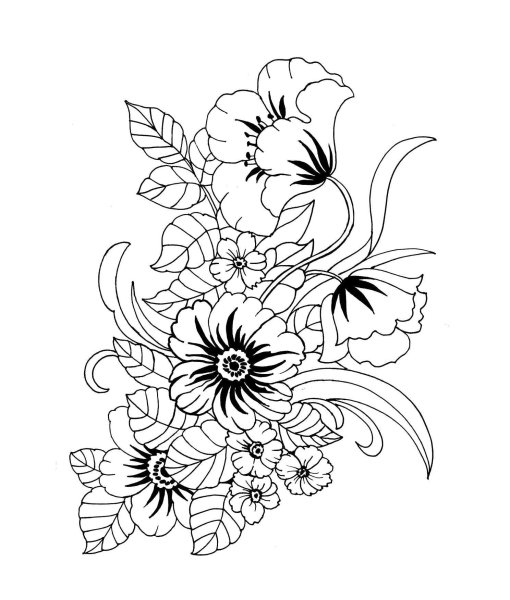 Раскраски цветов красивые