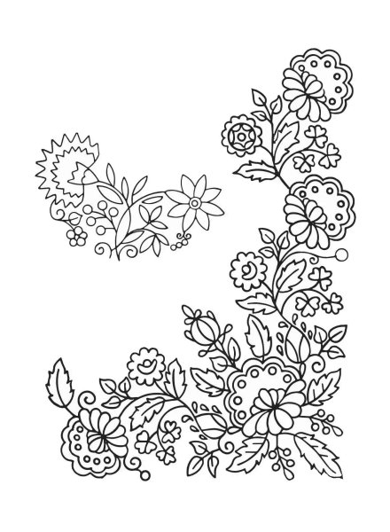 Раскраски узоры из цветов