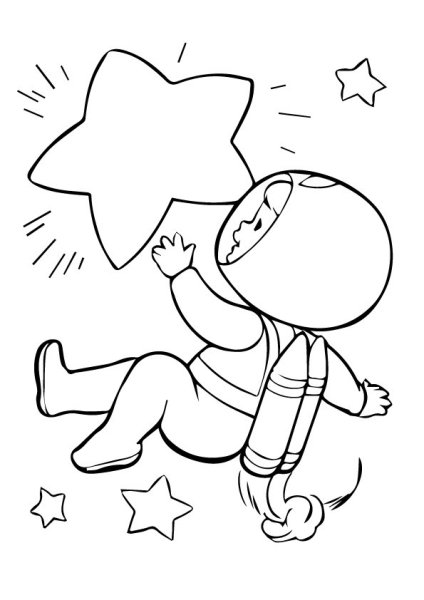 Раскраска. В космосе