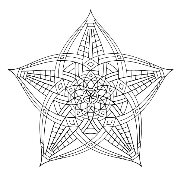 Геометрические мандалы для раскрашивания