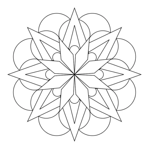 Симметричный орнамент в круге