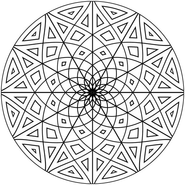 Орнамент в круге сложный