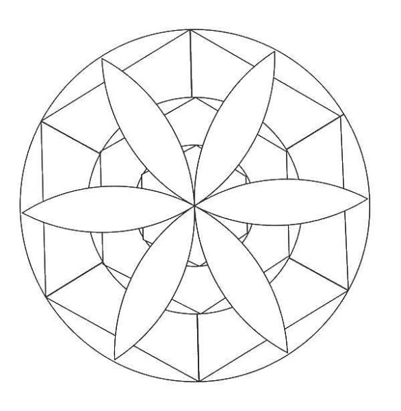 Симметричный орнамент в круге