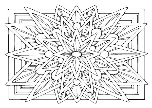 Мандалы для взрослых прямоугольные