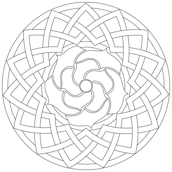 Геометрический узор в круге