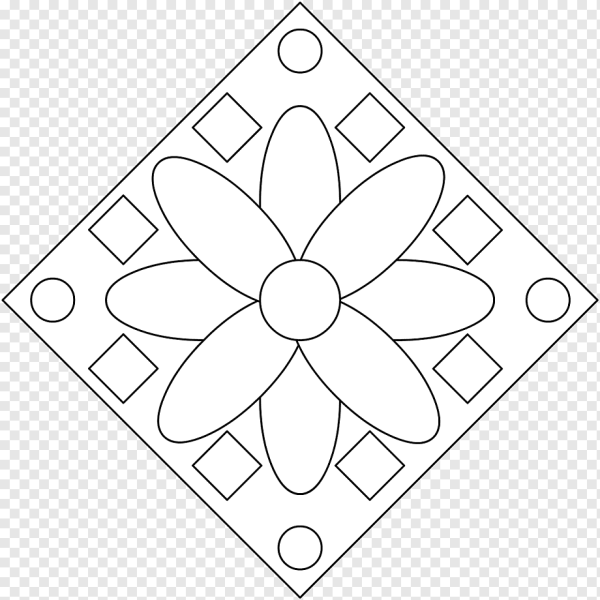 Узор в квадрате для рисования