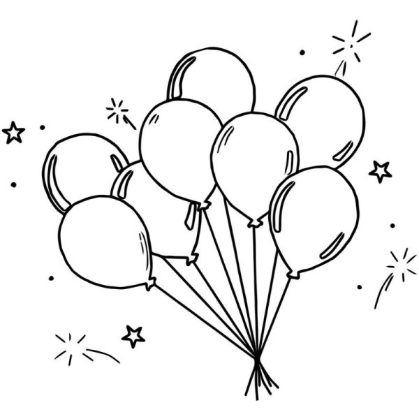 Шарик раскраска для детей