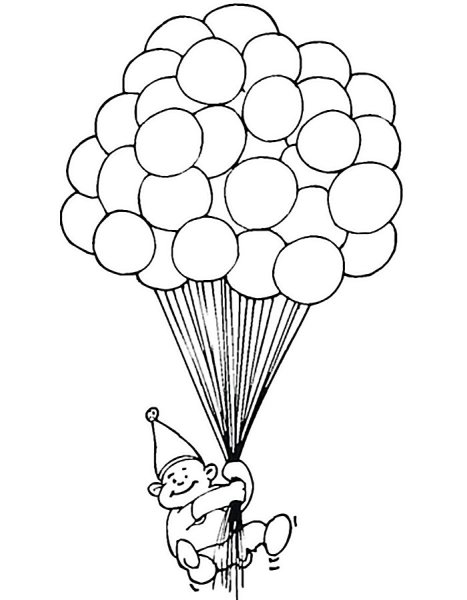 Воздушные шары раскраска