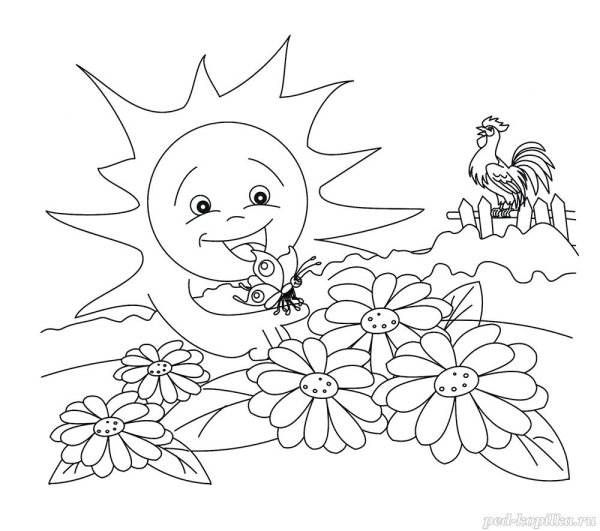 Раскраска летние месяцы