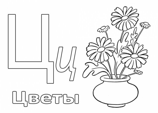 Буква ц раскраска для детей