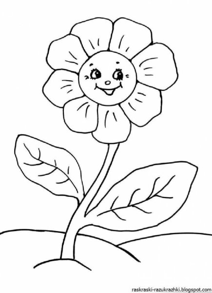 Цветок для раскрашивания детям